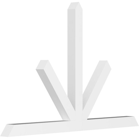 Ekena Millwork Saratoga Architectural Grade PVC Gable Bracket, 108"W x 72"H x 6"D x 6"F, 16/12 Pitch GBP108X72X0606SAR00